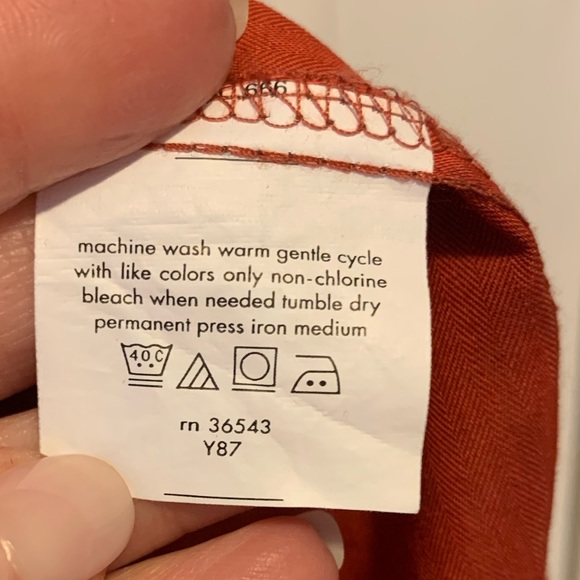 Van Heusen Mens Regular Fit Dress Shirt, 17 1/2, 34/35, Rust , Like New - Picture 9 of 14